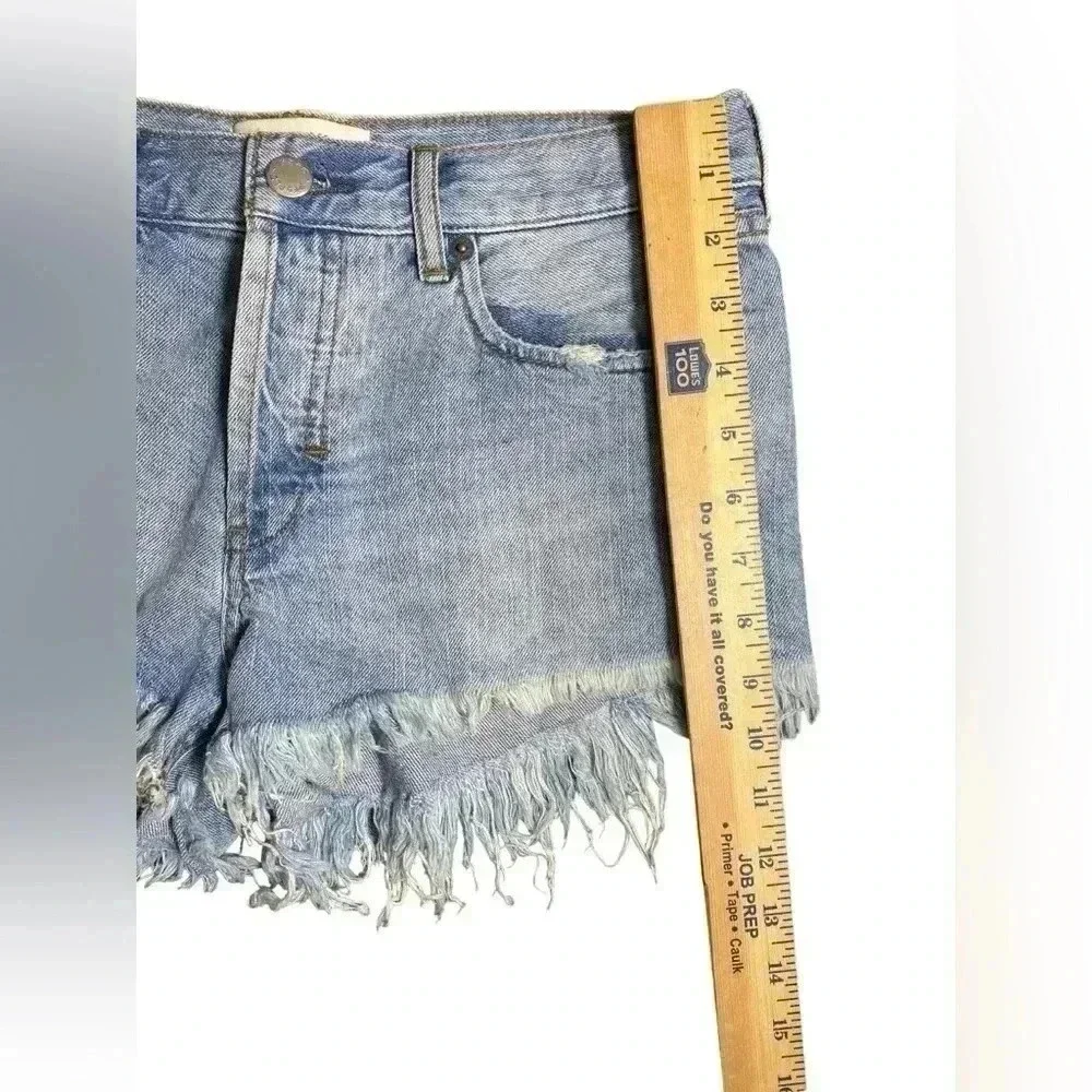 Free People Denim Soft & Relaxed Cutoff Shorts Distressed 26 We the Free NWT